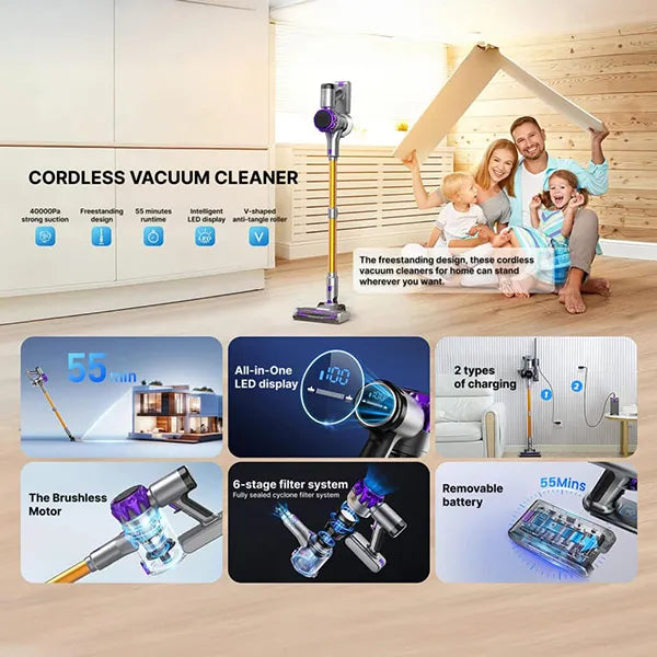 Cleanivia Cordless Vacuum For Pet Hair US46