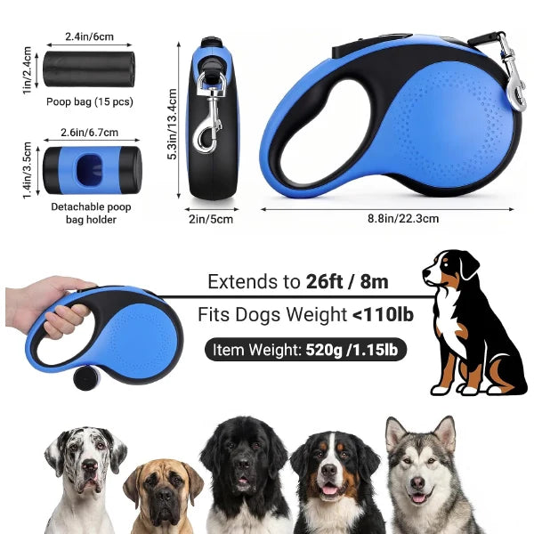 PawSprint Retractable Dog Leash US13
