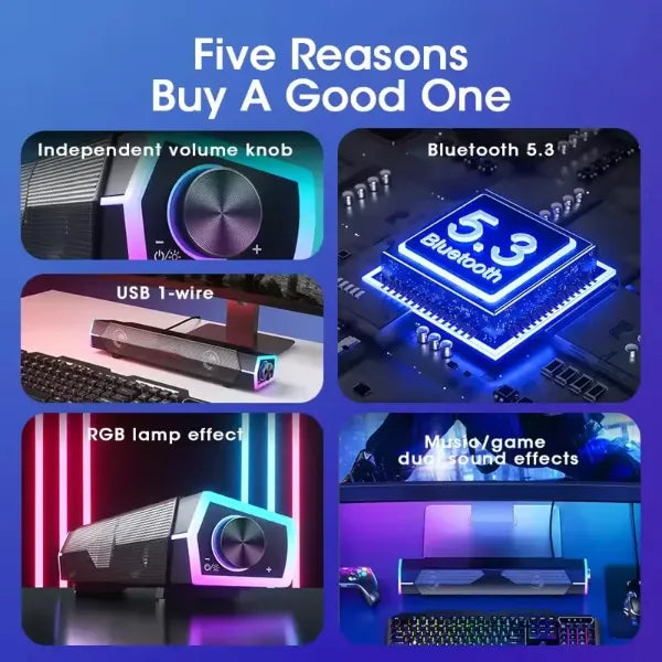 GonySound Soundbars For Monitor US14