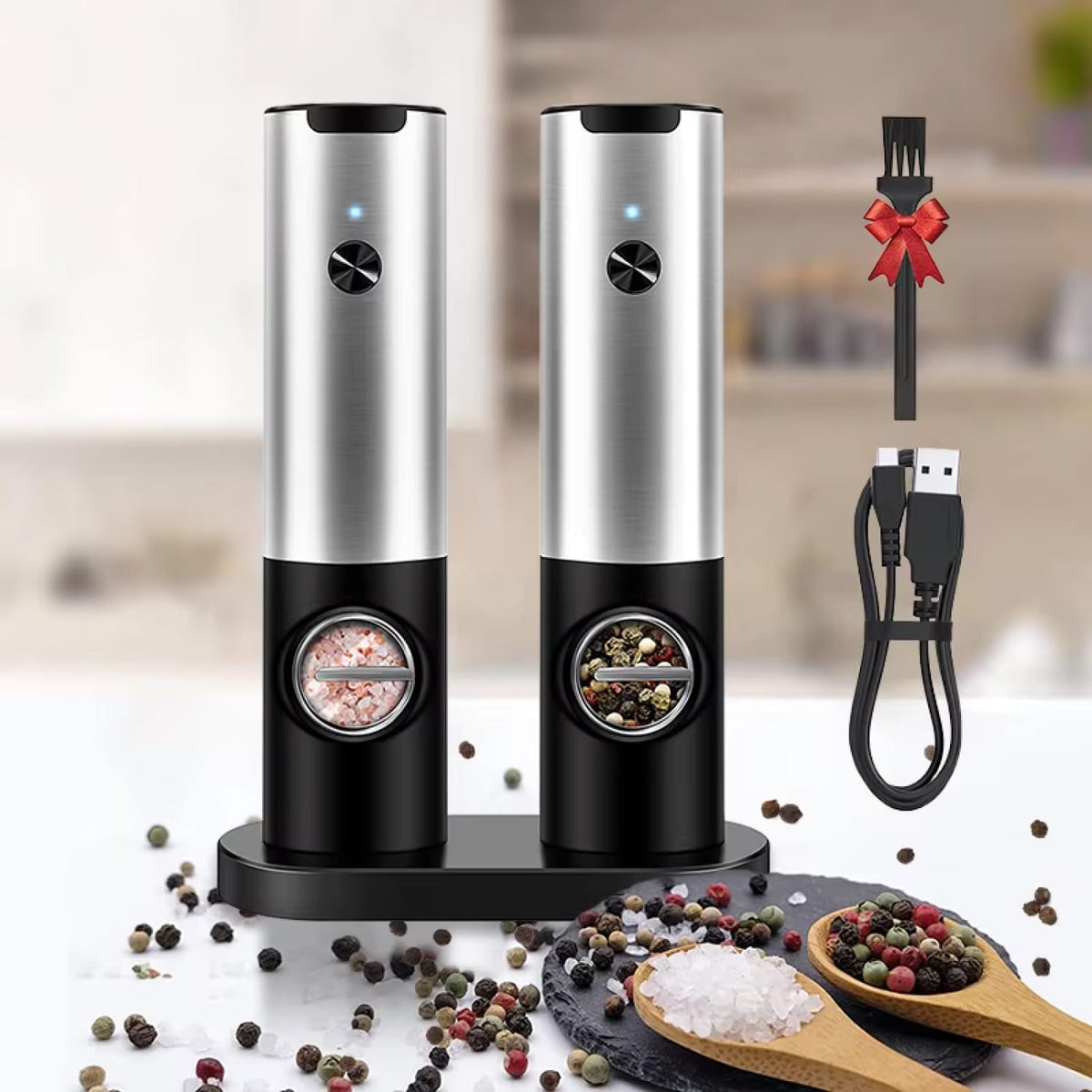 SaltNexa Electric Salt And Pepper Grinders US14