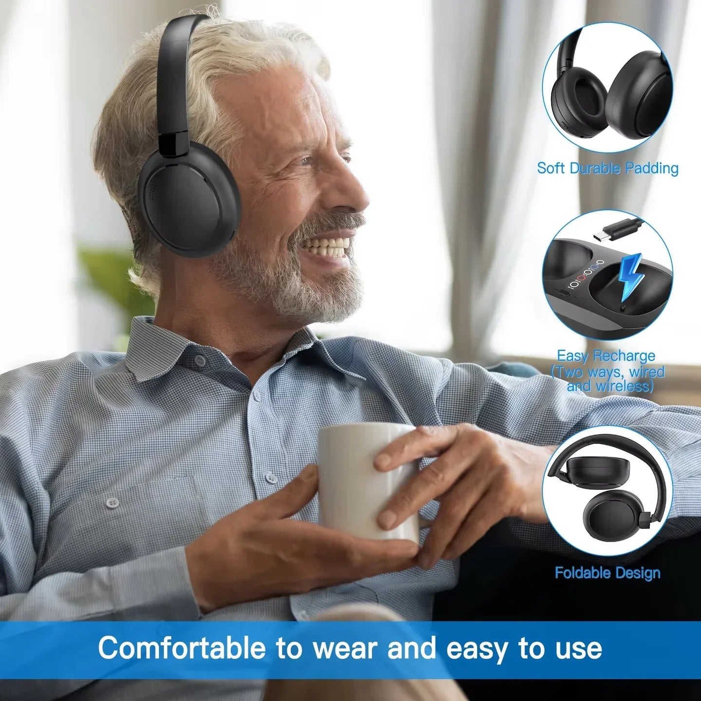 Lofialo TV Headphones